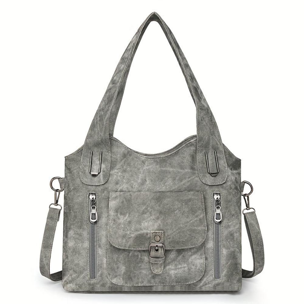 Fina Vintage Schultertasche | Hochwertiges Kunstleder, Abnehmbarer Schulterriemen - 6
