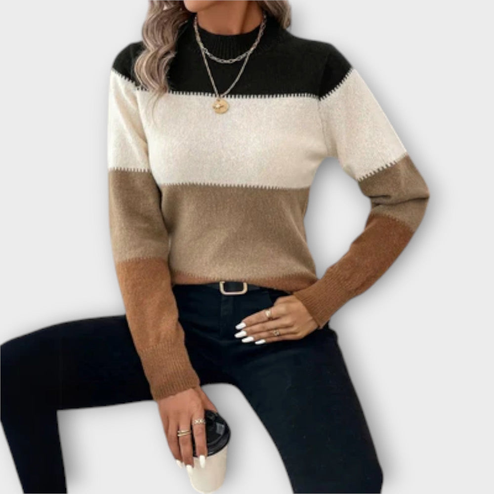 Elysia Pullover Damen | Klassisches Streifenmuster, Bequemer Rundhalsausschnitt - 2