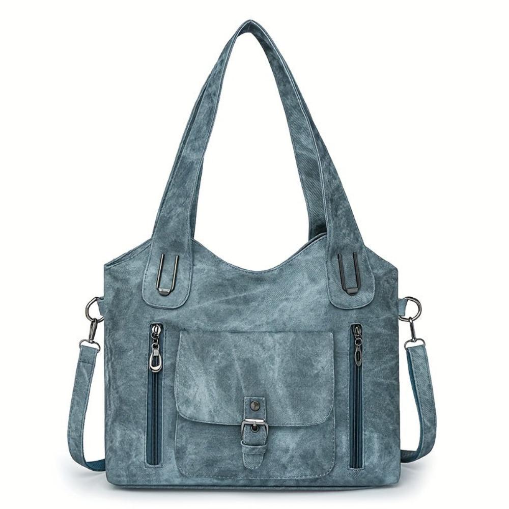 Fina Vintage Schultertasche | Hochwertiges Kunstleder, Abnehmbarer Schulterriemen - 8