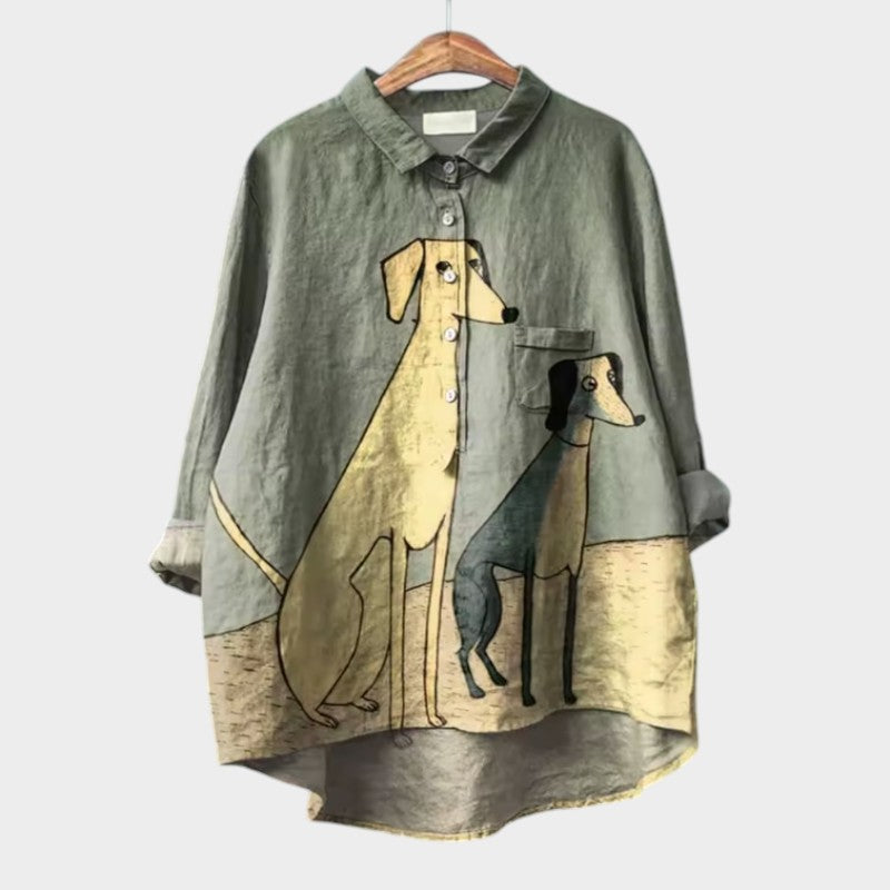 Aria Sommerbluse | Leicht, Atmungsaktiv, Elegantes Muster