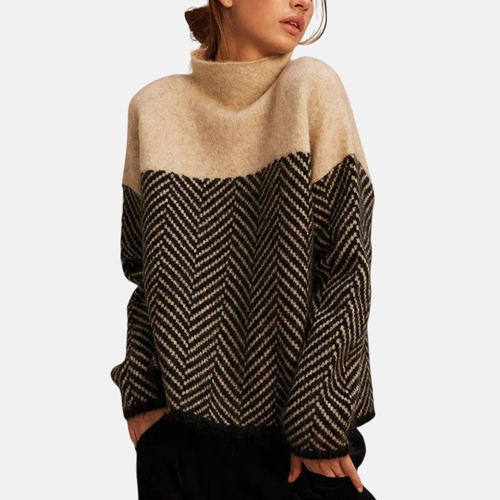 Eva - Fischgrät Strickpullover