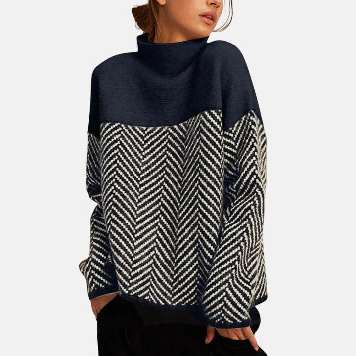 Eva - Fischgrät Strickpullover