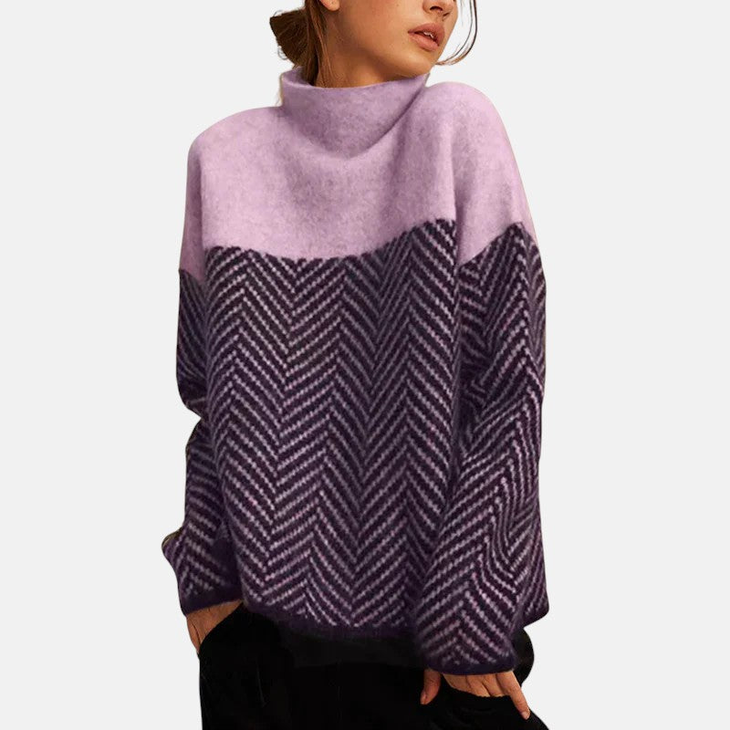 Eva - Fischgrät Strickpullover