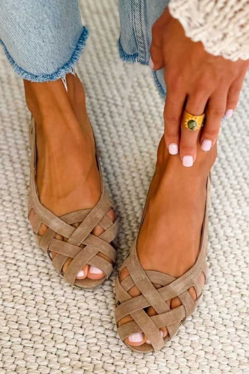 Calia Sandalen Damen | Gewebtes Obermaterial, Farbige Sommerschuhe