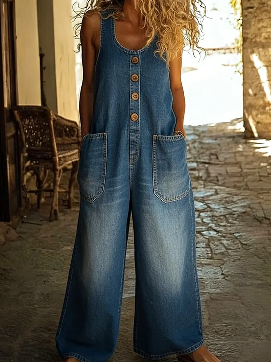 Lina Vintage Overall | Baumwolle, Bequeme Passform für Damen