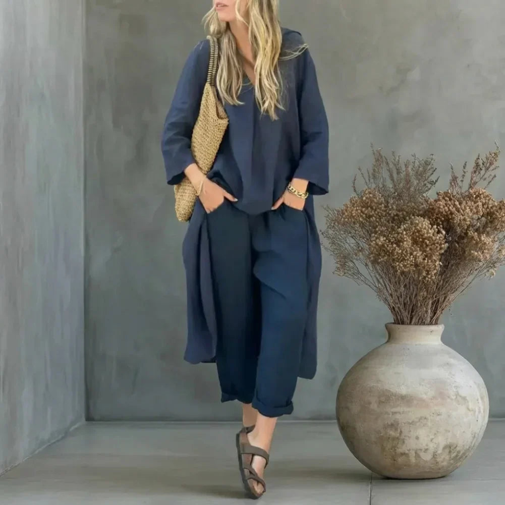 Liora Damen-Set | Elegantes Design, Baumwoll-Polyester-Mix