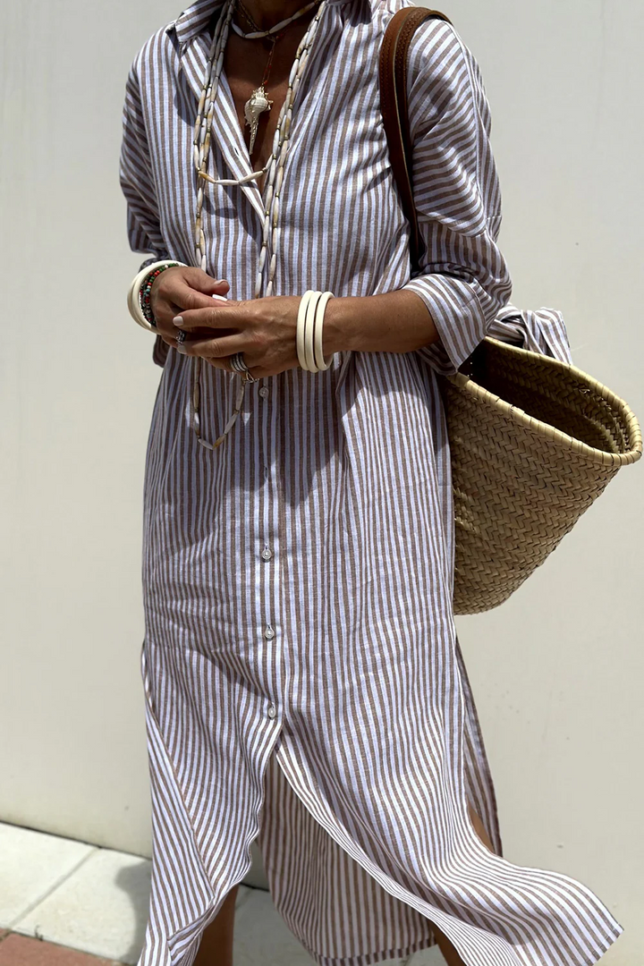 Liora Sommerkleid Damen | Faltenfrei, Atmungsaktiv, Mit Gürtel, Elegant