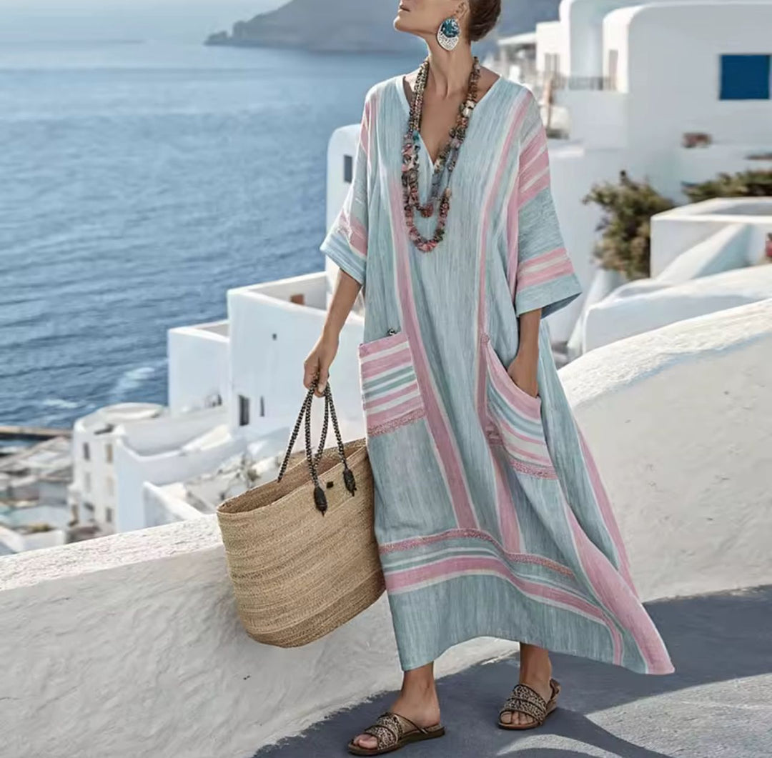 Mira Strandkleid Damen | Leicht, Atmungsaktiv, Verspielte Farbdetails