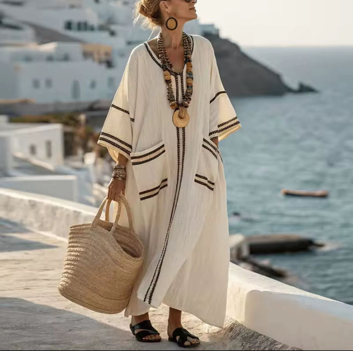 Mira Strandkleid Damen | Leicht, Atmungsaktiv, Verspielte Farbdetails