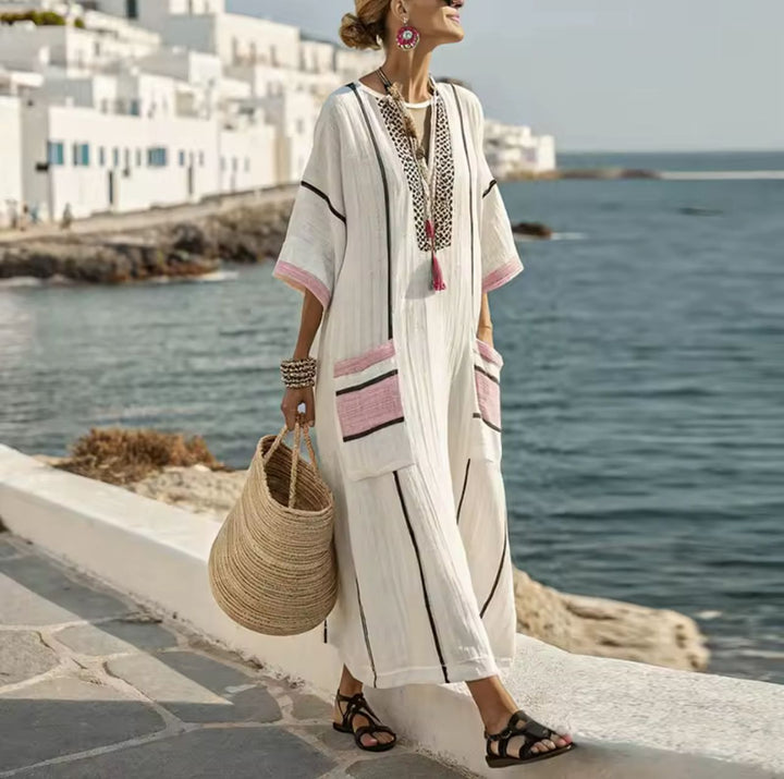 Mira Strandkleid Damen | Leicht, Atmungsaktiv, Verspielte Farbdetails