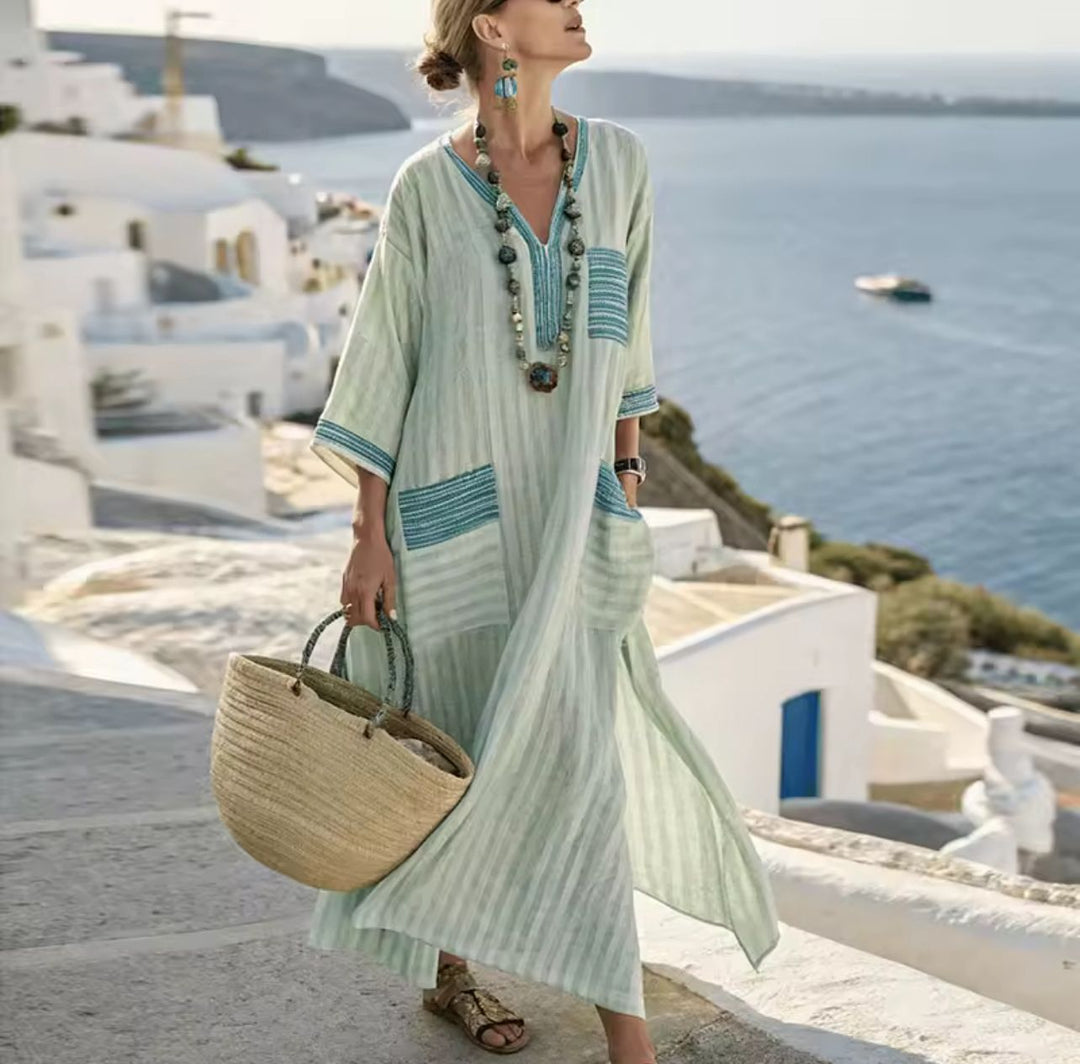 Mira Strandkleid Damen | Leicht, Atmungsaktiv, Verspielte Farbdetails