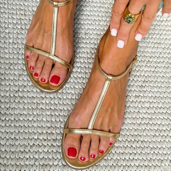 Rosalia Sandalen | Goldene Details, Verstellbare Träger