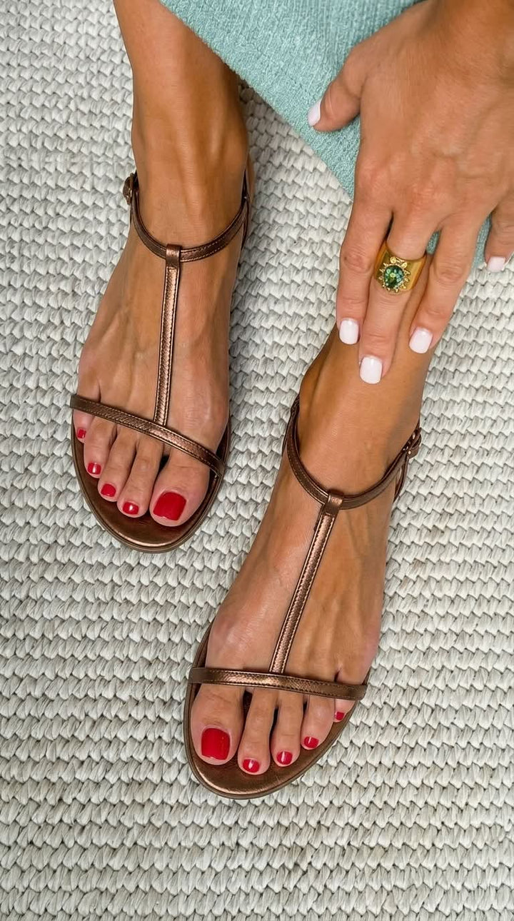 Rosalia Sandalen | Goldene Details, Verstellbare Träger