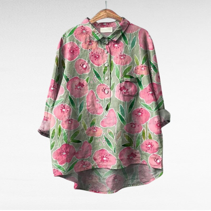 Tessa Bluse | Leicht, Atmungsaktiv, Kunstvolles Muster
