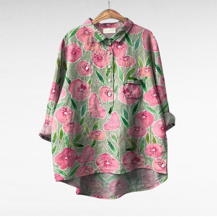 Tessa Bluse | Leicht, Atmungsaktiv, Kunstvolles Muster