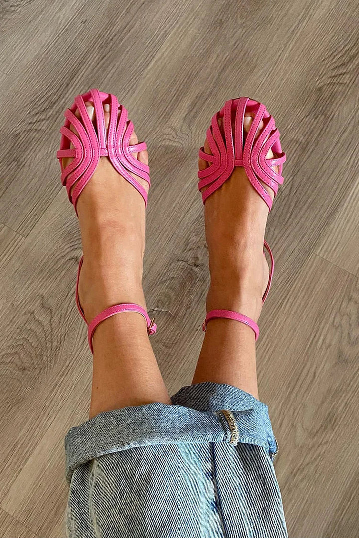 Vela Flache Damensandalen | Schmuckdetails, Verstellbarer Knöchelriemen
