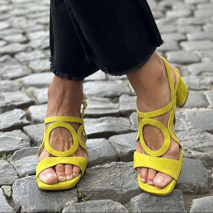 Vela Sommersandalen | Farbige, Quadratische Zehenpartie