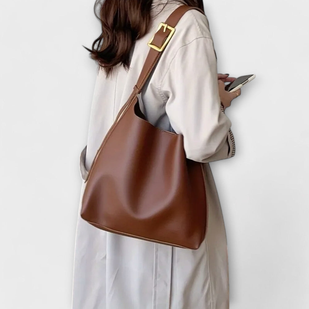 Isidore Schultertasche | Elegantes PU-Leder, Smaragdgrün - 2