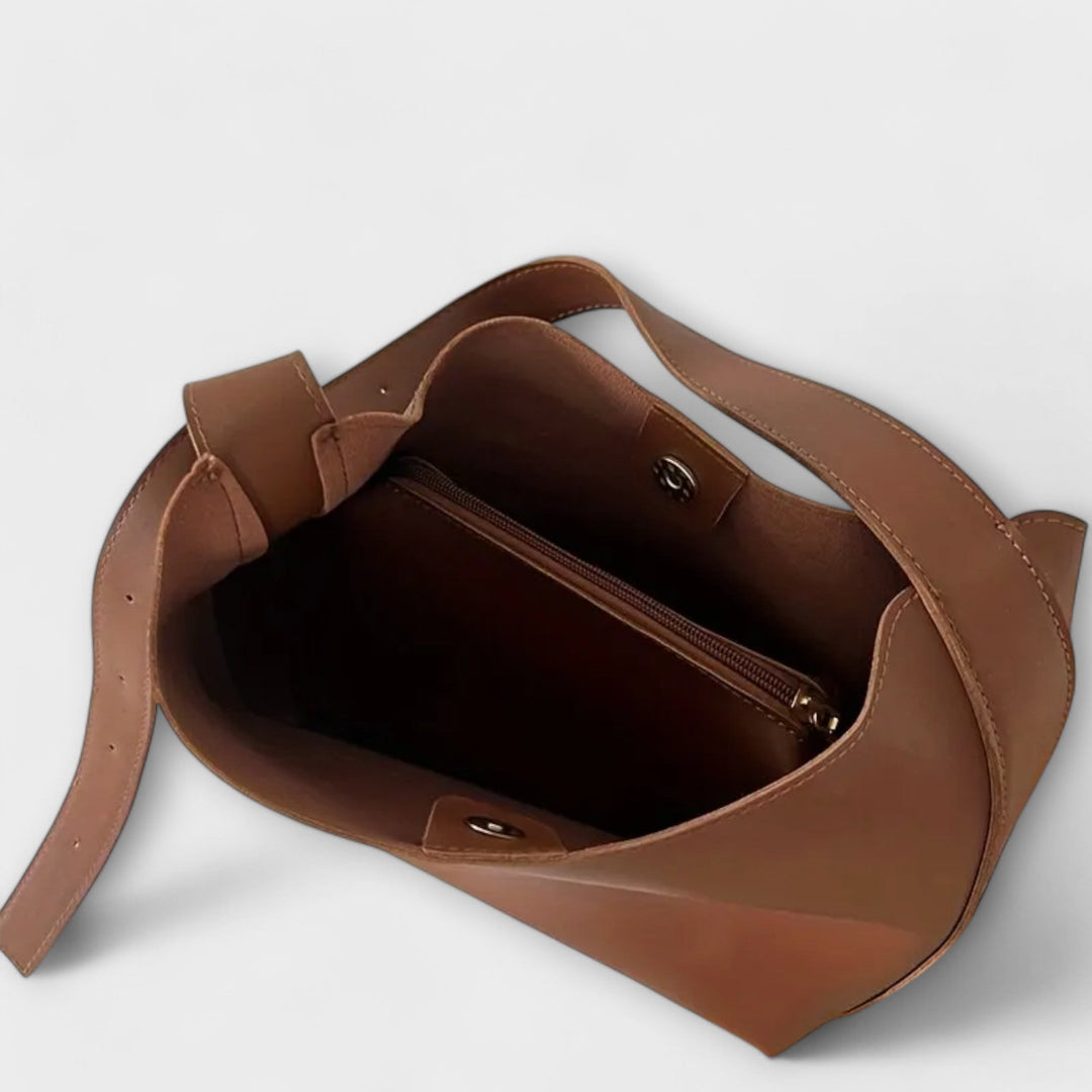 Isidore Schultertasche | Elegantes PU-Leder, Smaragdgrün - 4