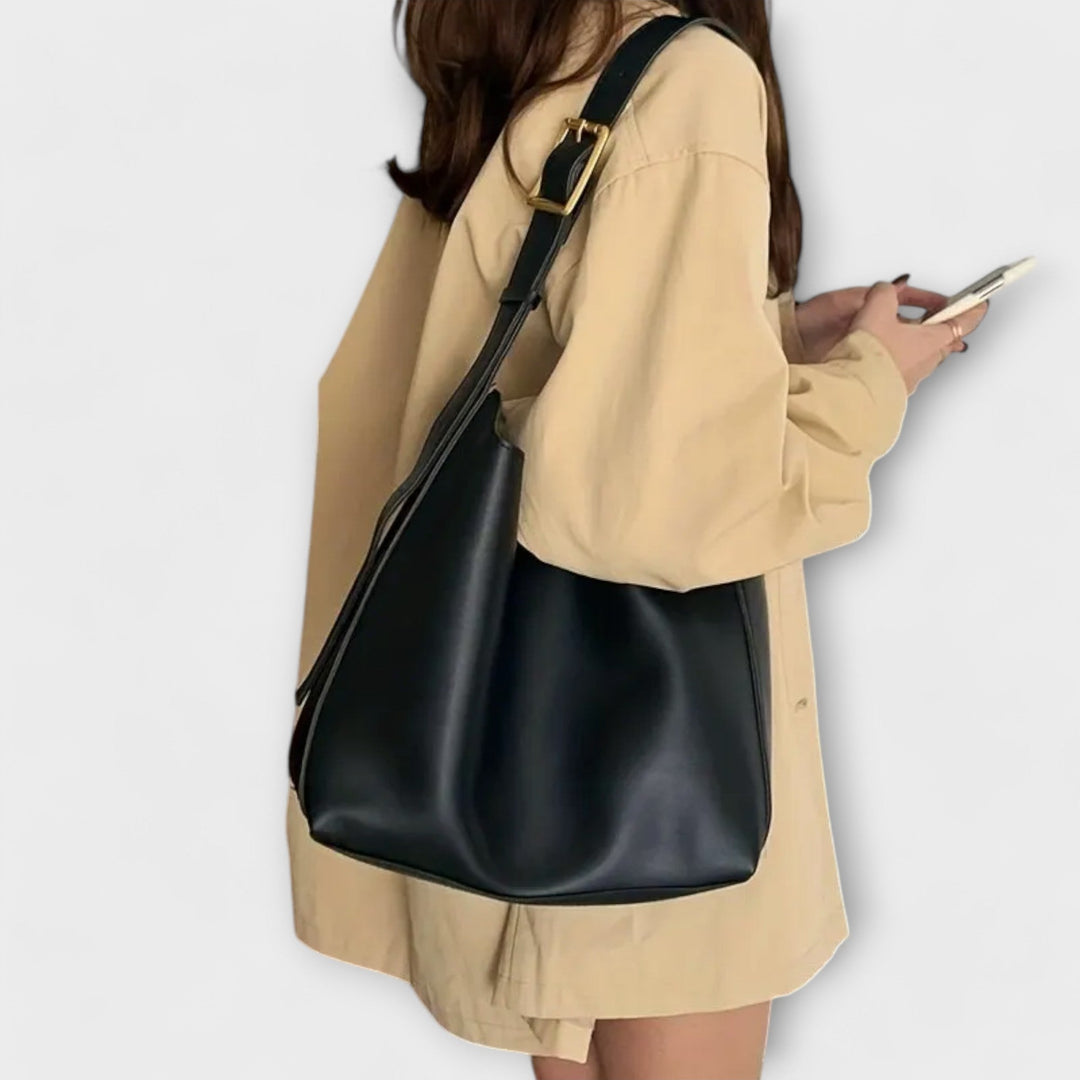 Isidore Schultertasche | Elegantes PU-Leder, Smaragdgrün - 6