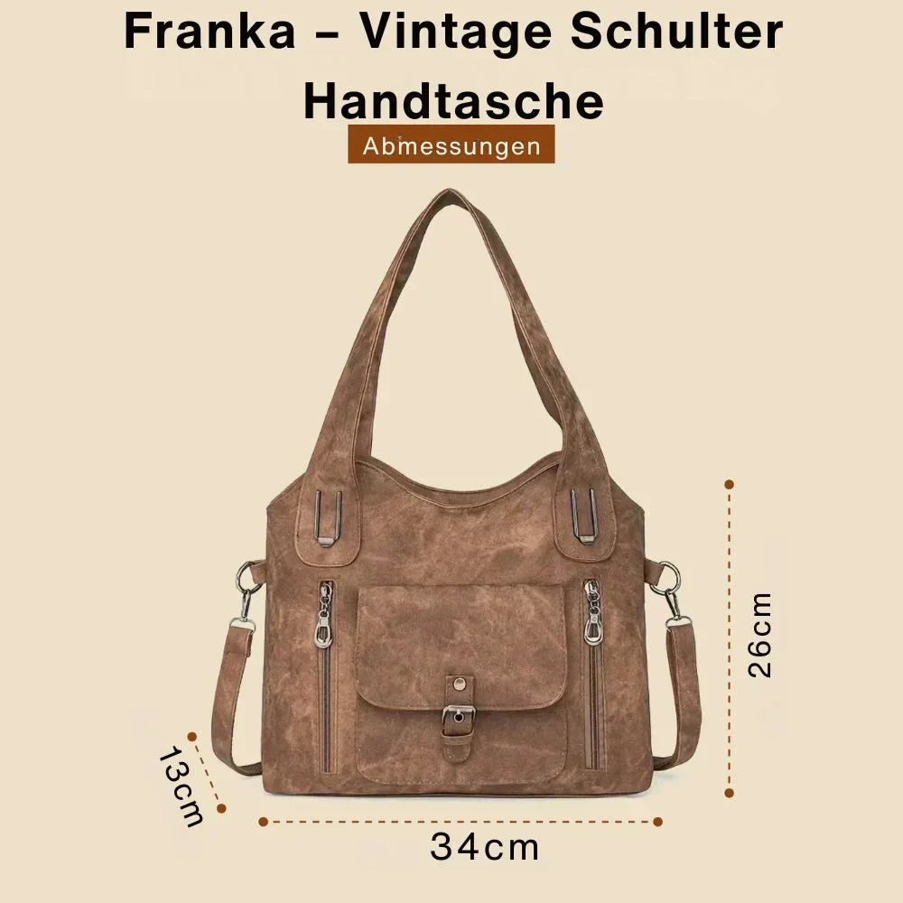 Fina Vintage Schultertasche | Hochwertiges Kunstleder, Abnehmbarer Schulterriemen - 3