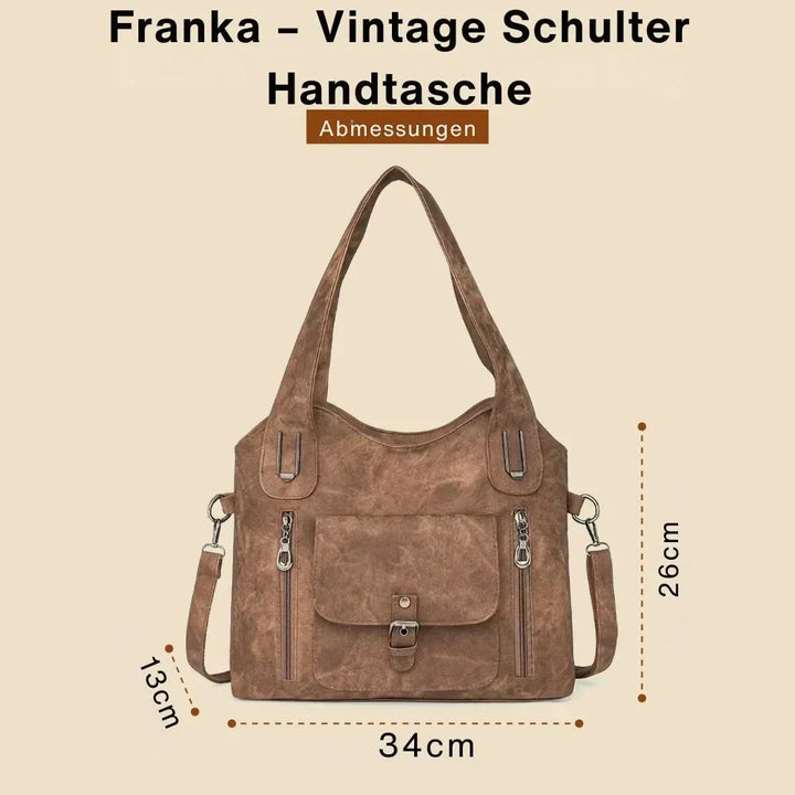 Fina Vintage Schultertasche | Hochwertiges Kunstleder, Abnehmbarer Schulterriemen - 3