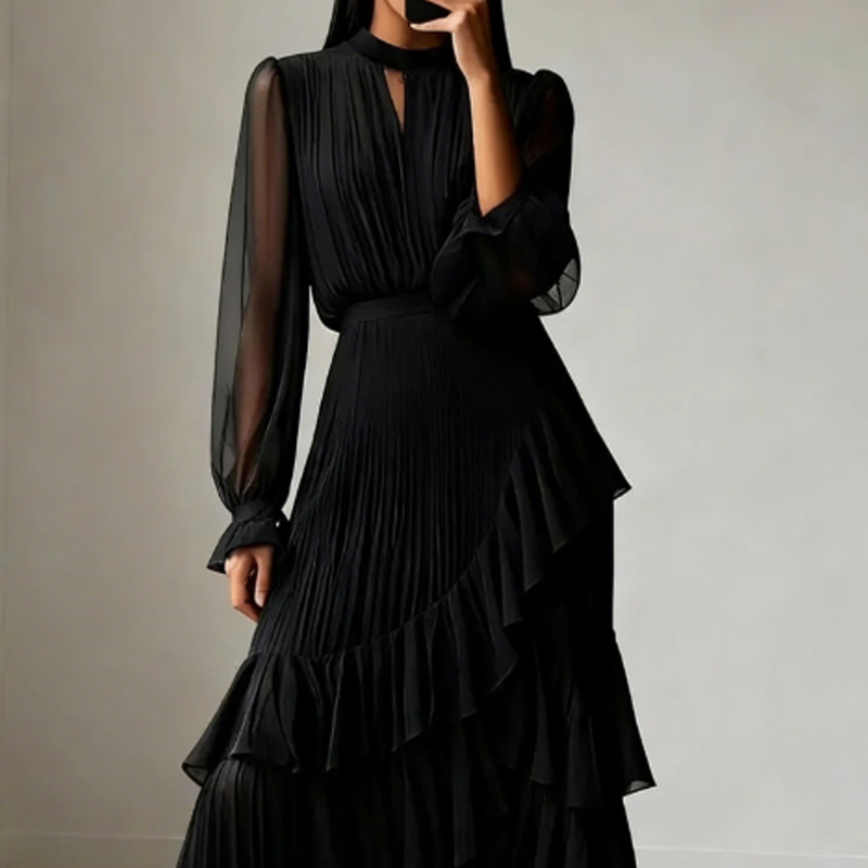 Nia Maxikleid | Fließende Silhouette, Leichte Textur für Sommer und Abend - 5
