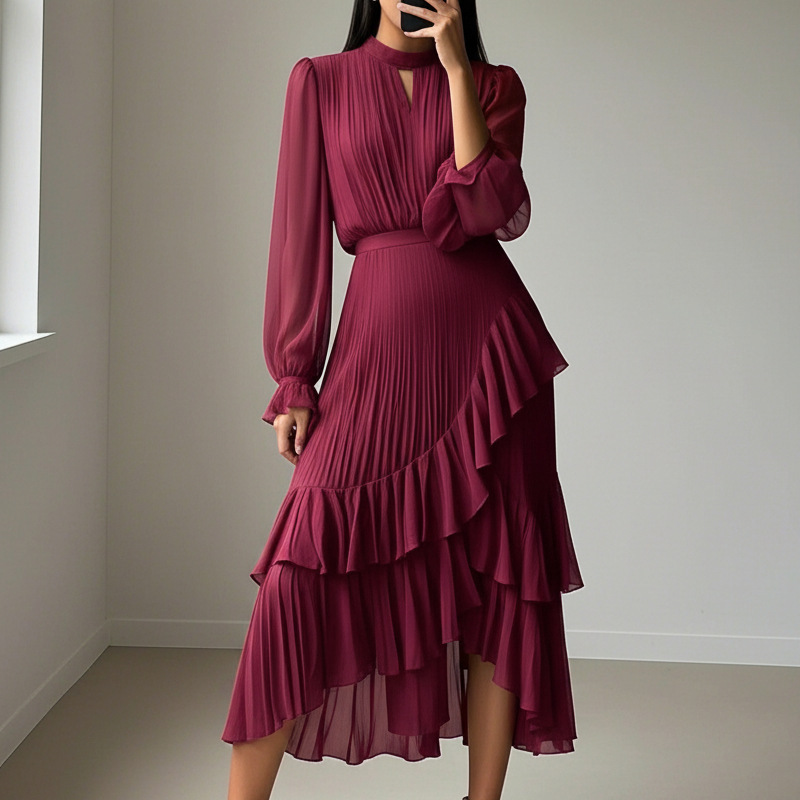 Nia Maxikleid | Fließende Silhouette, Leichte Textur für Sommer und Abend - 6