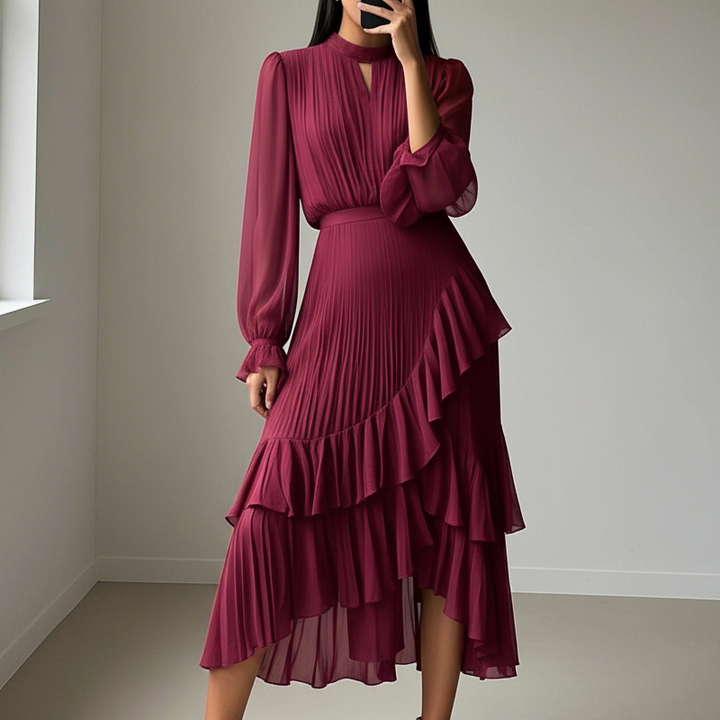 Nia Maxikleid | Fließende Silhouette, Leichte Textur für Sommer und Abend - 6