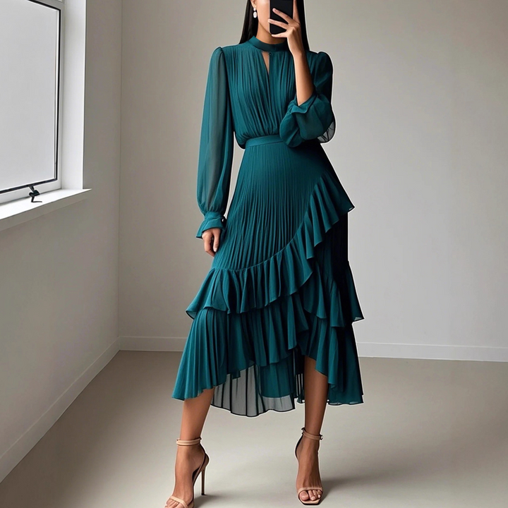 Nia Maxikleid | Fließende Silhouette, Leichte Textur für Sommer und Abend - 7