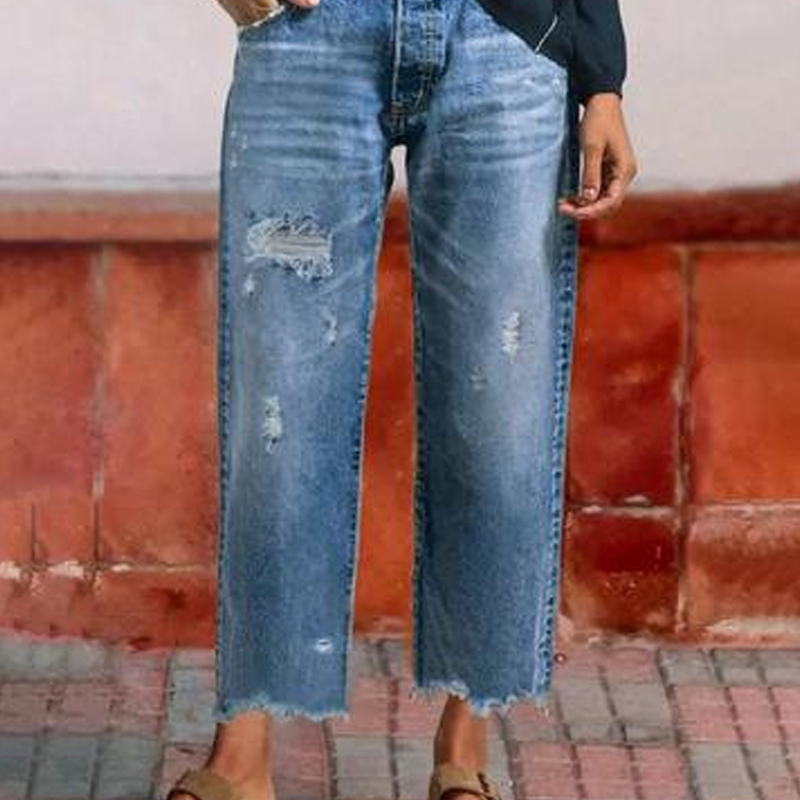 Alyssa Jeans Damen | Gerade Schnitt, Hochwertige Baumwollmischung - 11