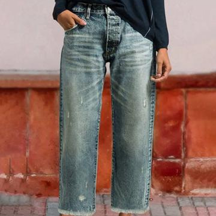 Alyssa Jeans Damen | Gerade Schnitt, Hochwertige Baumwollmischung - 13
